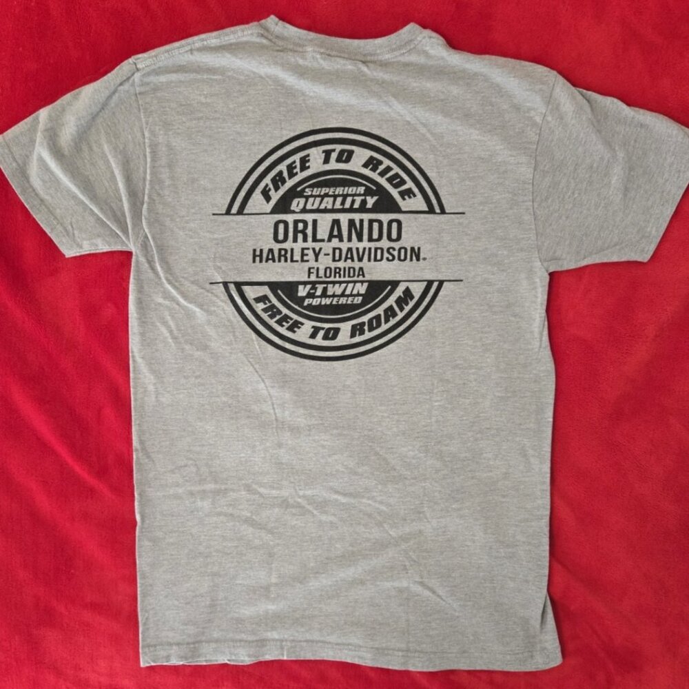 Harley Davidson Motorcycles Size Medium Orlando Florida Shirt Free To Ride Roam